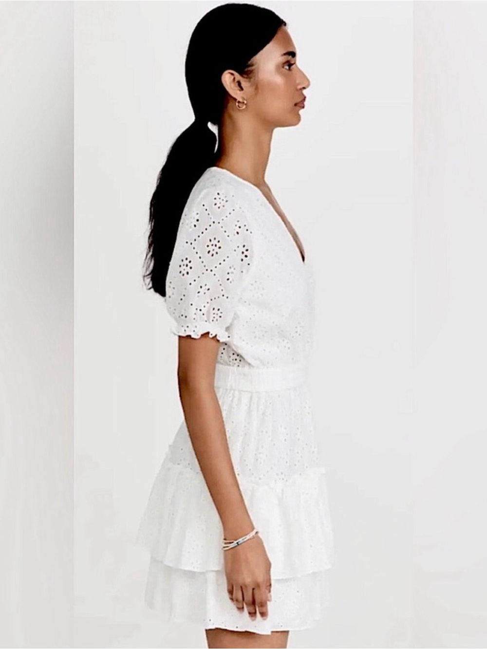 WAYF Reese Eyelet Smocked Dress - Picture 2 of 8